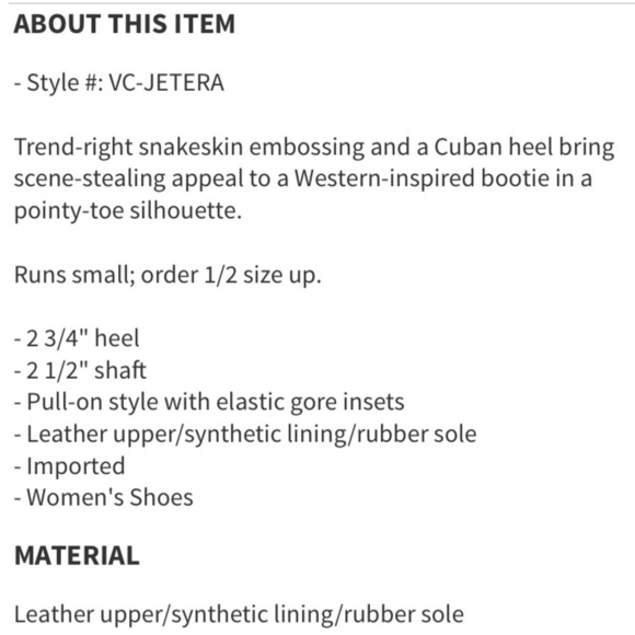 New Vince Camuto Jetera Leather Snake Booties - Picture 11 of 12